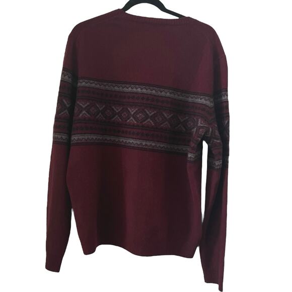 Saks Fifth Avenue Cashmere Geometric Print Sweater Size XL - Picture 3 of 11